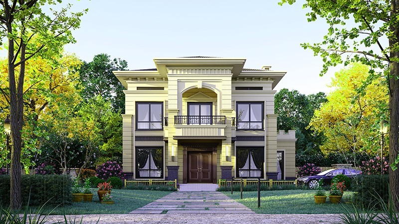 来宾中式合院住宅，开放庭院与邻里乡亲更亲近